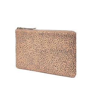 Madewell Leather Pouch Clutch: Dotted Calf Hair Edition